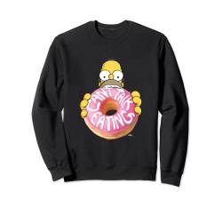 The Simpsons Homer Can't Talk Eating Donut Sweatshirt von The Simpsons