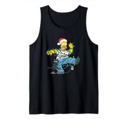 The Simpsons Homer and Snowball Tangled Holiday Tank Top von The Simpsons