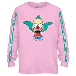 The Simpsons Langarm-Shirt Krusty The Clown, Lisa, Bart, Homer Langarm Tee Graphic T-Shirt, Krusty Pink, Klein von The Simpsons