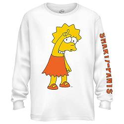 The Simpsons Langarm-Shirt Krusty The Clown, Lisa, Bart, Homer Langarm Tee Graphic T-Shirt, Lisa Weiß, L von The Simpsons