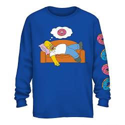 The Simpsons Langarmshirt Krusty The Clown, Lisa, Bart, Homer Langarm-T-Shirt, königsblau, XX-Large von The Simpsons