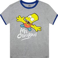 The Simpsons Print-Shirt THE SIMPSONS T-Shirt Kinder und Jugendliche Ringer Jungen und Mädchen Gr. 128 140 152 164 für 8 10 12 14 Jahre von The Simpsons