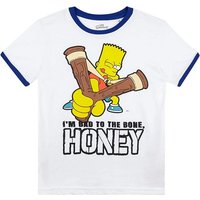 The Simpsons Print-Shirt THE SIMPSONS T-Shirt Kinder und Jugendliche Ringer Jungen und Mädchen Gr. 128 140 152 164 für 8 10 12 14 Jahre von The Simpsons