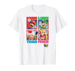 The Super Mario Bros. Movie Mario Peach Toad Luigi Poster T-Shirt von The Super Mario Bros. Movie