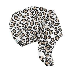 The Vintage Cosmetic Company Hair Turban Lightweight Super Absorbent for All Hair Types No Frizz Leopard Print Design von The Vintage Cosmetic Company