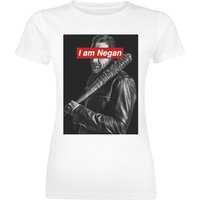 The Walking Dead T-Shirt - I Am Negan - S bis L - für Damen - Größe S - weiß  - Lizenzierter Fanartikel von The Walking Dead