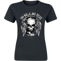 The Walking Dead T-Shirt - Wings And Skull - S bis L - für Damen - Größe M - schwarz  - Lizenzierter Fanartikel von The Walking Dead