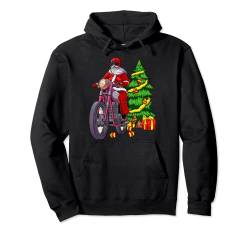 Santa On Motorrad Biker Herren Damen Weihnachten Motorrad Pullover Hoodie von The Weird Shop