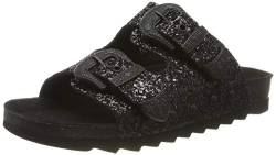 The White Brand Damen Buckle Glitter Peeptoe Sandalen, Schwarz (Black Black), 38 EU von The White Brand