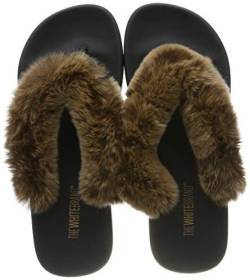 The White Brand Damen Fur Zehentrenner, Braun (Brown Brown), 38 EU von The White Brand