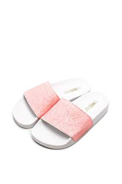 The White Brand Jungen Unisex-Kinder Glitter Matte Peeptoe Sandalen, Pink (Pale Pink Pale Pink), 31 EU von The White Brand