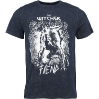 The Witcher - Gaming T-Shirt - Fiend - M bis XXL - für Männer - Größe L - blau von The Witcher