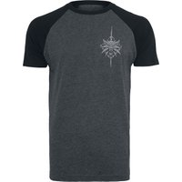 The Witcher - Gaming T-Shirt - School Of The Wolf - S bis L - für Männer - Größe S - schwarz/grau meliert von The Witcher