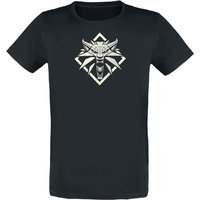 The Witcher - Gaming T-Shirt - Wolf Medallion - M bis XXL - für Männer - Größe M - schwarz von The Witcher