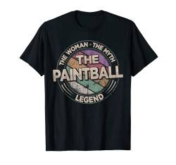 Die Paintball Legende Retro Airsoft Damen Paintball T-Shirt von The Woman The Myth The Legend All Hobbies