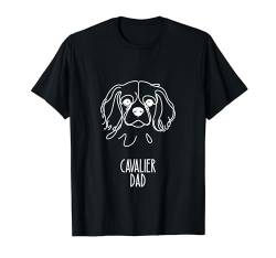 Line Art Best Dog Dad Herren - Cavalier T-Shirt von The Woof Wardrobe