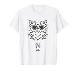 Line Art Best Owl Dad Men - Eule T-Shirt von The Woof Wardrobe