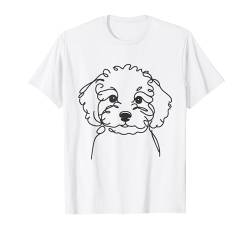 Line Art Papa Mama Hund - Cavapoo T-Shirt von The Woof Wardrobe