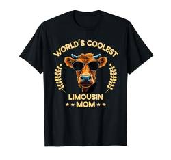 World's Coolest Cow Mom Mama - Frauen Farmer Limousin T-Shirt von The Woof Wardrobe