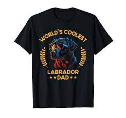 World's Coolest Dog Dad Papa – Herren schwarzer Labrador T-Shirt von The Woof Wardrobe