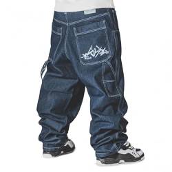 The blueskin Männer Baggy Jeans - Streetwear Stil - Ideal zum Skateboard Fahren, Hip Hop - Maximaler Farbe Dunkelblau - W 34 DE 48 von The blueskin