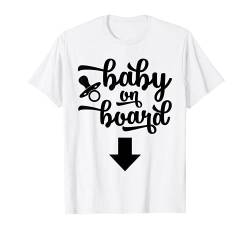 Baby On Board T-Shirt Mom Shirt Schwangerschaft Ankündigung von TheBlackCatTees