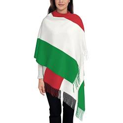 TheEcoWay Italien-Flagge, lange, große, weiche Schals, Damen-Quastenschal, große, weiche Schals mit Kaschmirgefühl, leichte Stola, 197 x 72 cm von TheEcoWay