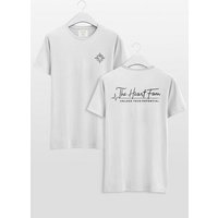 TheHeartFam T-Shirt Nachhaltiges Bio-Baumwolle Tshirt Creme Weiß Classic Herren Frauen Hergestellt in Portugal / Familienunternehmen von TheHeartFam