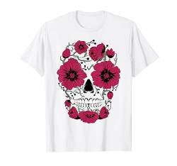 Dia De Los Muertos und Halloween Blumen Sugar Skull T-Shirt von TheHolidayCouture