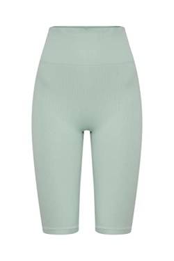 TheJoggConcept. JCSAHANA Biker Shorts Damen Shorts Kurze Hose Radlerhose mit Stretch-Anteil Tight-Fit, Größe:L/XL, Farbe:Frosty Green (155706) von TheJoggConcept
