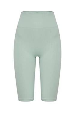 TheJoggConcept. JCSAHANA Biker Shorts Damen Shorts Kurze Hose Radlerhose mit Stretch-Anteil Tight-Fit, Größe:S/M, Farbe:Frosty Green (155706) von TheJoggConcept