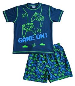 Game On Controller Schlafanzug für Jungen, 7-16 Jahre, Grün / Marineblau, blau, 146 von ThePyjamaFactory