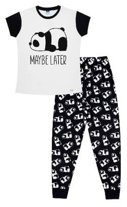 Pyjama für Mädchen, Motiv: schlafender Panda, Baumwolle, Weiß, weiß, 9-10 Jahre von ThePyjamaFactory