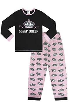 Schlafanzug für Mädchen von 10 bis 16 Jahren, Rosa / Schwarz Gr. 11-12 Jahre, Schwarz von ThePyjamaFactory