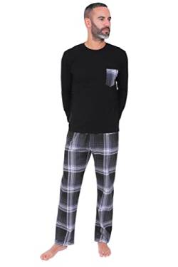 ThePyjamaFactory Herren Pyjama-Set, lang, kariert, Schwarz, Schwarz , XXXL von ThePyjamaFactory