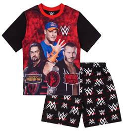 ThePyjamaFactory Jungen WWE World Wrestling Entertainment John Cena kurzer Schlafanzug, Schwarz, 110 von ThePyjamaFactory