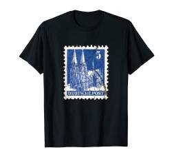 Kölner Dom Briefmarke (5er Blau) Köln 1948/51 T-Shirt von TheShirtShops Köln T-Shirts und Geschenke