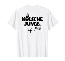 Kölsche Junge Op Jöck (Schwarz R) Kölner Unterwegs - Köln T-Shirt von TheShirtShops Köln T-Shirts und Geschenke