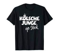 Kölsche Junge Op Jöck (Weiß) Kölner Unterwegs - Köln T-Shirt von TheShirtShops Köln T-Shirts und Geschenke