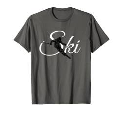 Ski (Vintage Schwarz/Weiß) Skifahren Skifahrer T-Shirt von TheShirtShops Wintersport T-Shirts und Geschenke