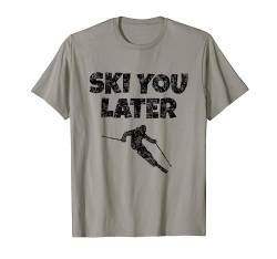 Ski you Later (Vintage/Schwarz) Skifahrer T-Shirt von TheShirtShops Wintersport T-Shirts und Geschenke