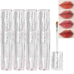 Judy Doll Lipgloss, Bunte Lippenfarbe, Ice Iron, Feuchtigkeitsspendender Lipgloss in Gelee, Aufpolsternde Lippen, Langanhaltend, Starke Flüssigkeitszufuhr, Antihaft-Lippengloss (4 Stück) von TheSosy