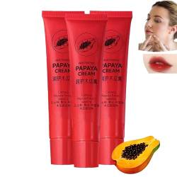 Papaya-Creme, multifunktional, feuchtigkeitsspendend und nährend, repariert die Haut, repariert rissige Stellen, entfernt stachelige Hitze, geeignet für Haut, Lippen (3 Stück) von TheSosy