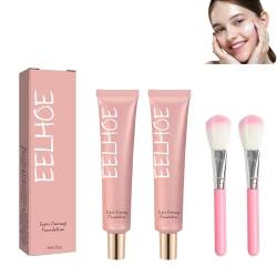 Super Coverage Foundations with Buffing Brush, helps moisturize and soothe skin, non-irritating lightweight formulierung, long-lasting wear, protect skin (2PC) von TheSosy