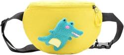 Bauchtasche für Kinder, Jungen, Mädchen, Dinosaurier, modische Hüfttasche, verstellbare Gürteltasche, Reisen, Wandern, Hüfttaschen für Kleinkinder, gelb, Klassisch von Theaque