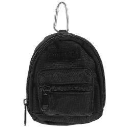 Leung Mini-Tasche für Kopfhörer, kleine Tasche, Schlüsselanhänger, Geldbörse, Schwarz , 12X9cm von Theaque