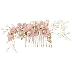 Modisches Hochzeitshaarkamm-Set, florale Strasssteine, Kristall, Braut-Kopfschmuck, Haarspangen, Zubehör für Frauen, Bräute, Brautjungfern, Mädchen, Hochzeitskleid-Zubehör (Stil 2) von Theaque