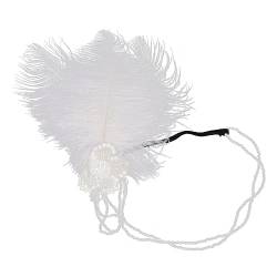 Theaque Damen-Stirnband mit Federn für Hochzeit, Braut, Stirn, Kopfschmuck für Abschlussball, Cosplay, Aufführung von Theaque