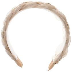Theaque Puffy Stirnband Elegant Organza Stirnband Haarschmuck Strass Kopfschmuck Party Kopfbedeckung von Theaque