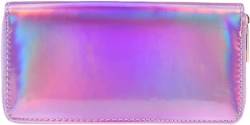 Theaque Sparking Cell Pouch Wallet Long Wallets Shining Zipper Holographic Slim Bag Purses, violett, as shown, Klassisch von Theaque